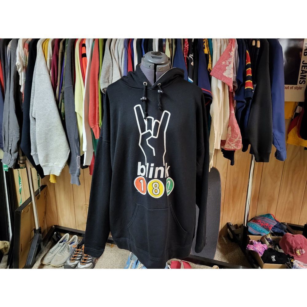 Vtg 00s Blink 182 Hooded Sweatshirt XL Deadstock Flaws